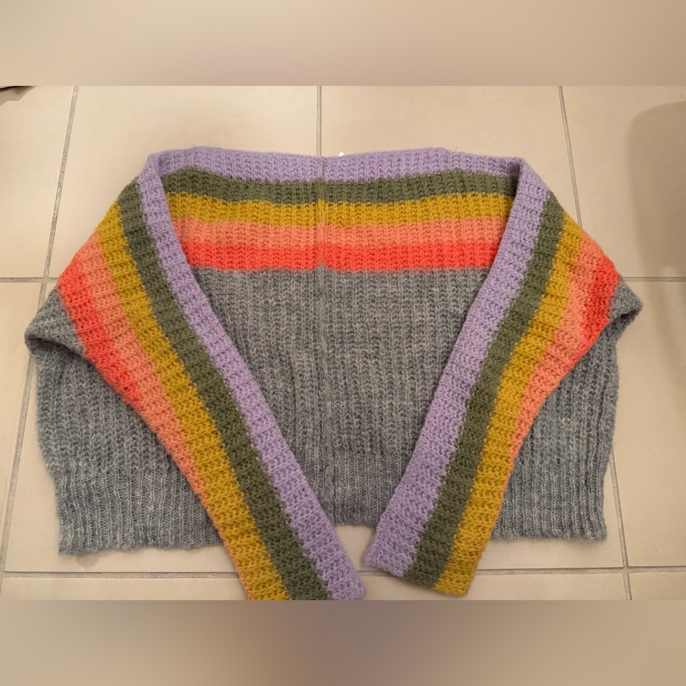 Free People See The Rainbow Wool Alpaca
Eyelash Oversized Sweater Size XS - Picture 4 of 7